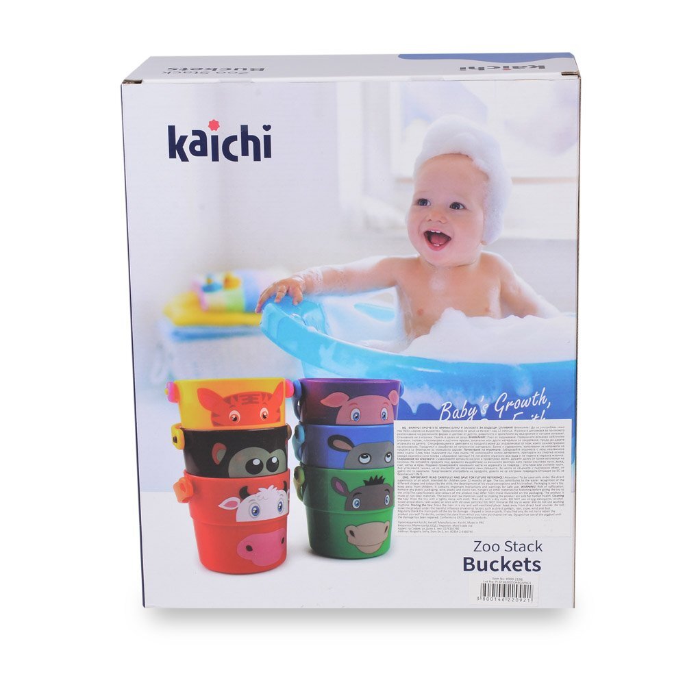 Kaichi Set 6 galetuse de stivuit si jucarii de baie 2 in 1 Zoo