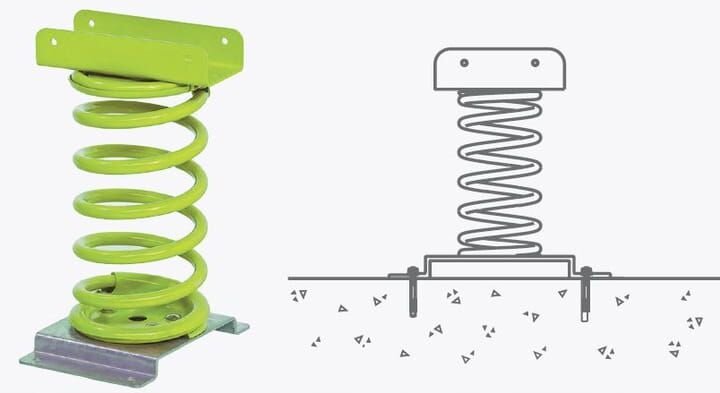 KBT Balansoar pe arc pentru copii Elefant HDPE cu prindere pe beton
