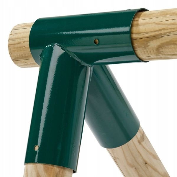 KBT Coltar metalic verde pentru leagane dreapta 100x100 pentru lemn rotund