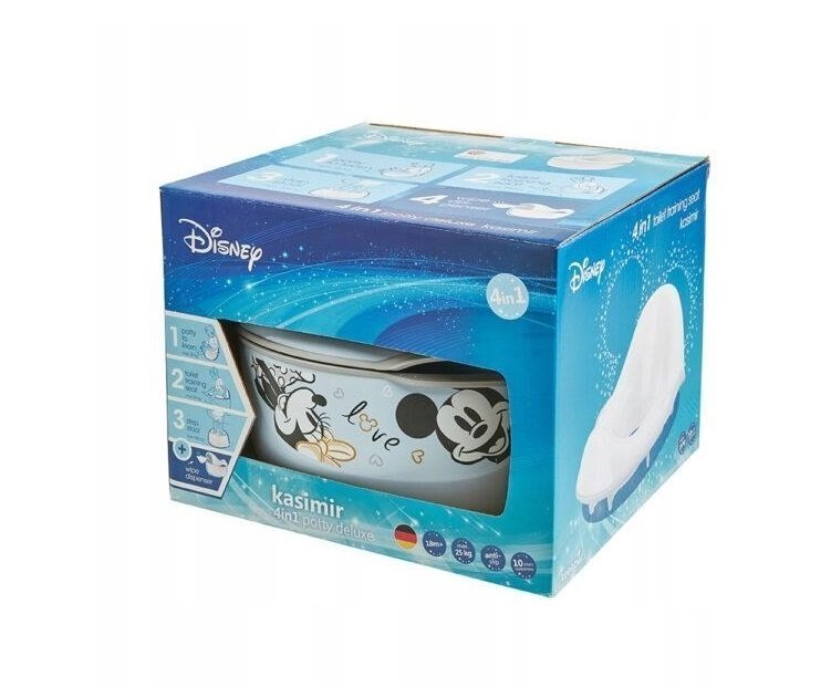 Keeeper Olita multifunctionala 4 in 1 pentru copii Kasimir Mickey Reductor WC Treapta si Dispenser servetele Albastru