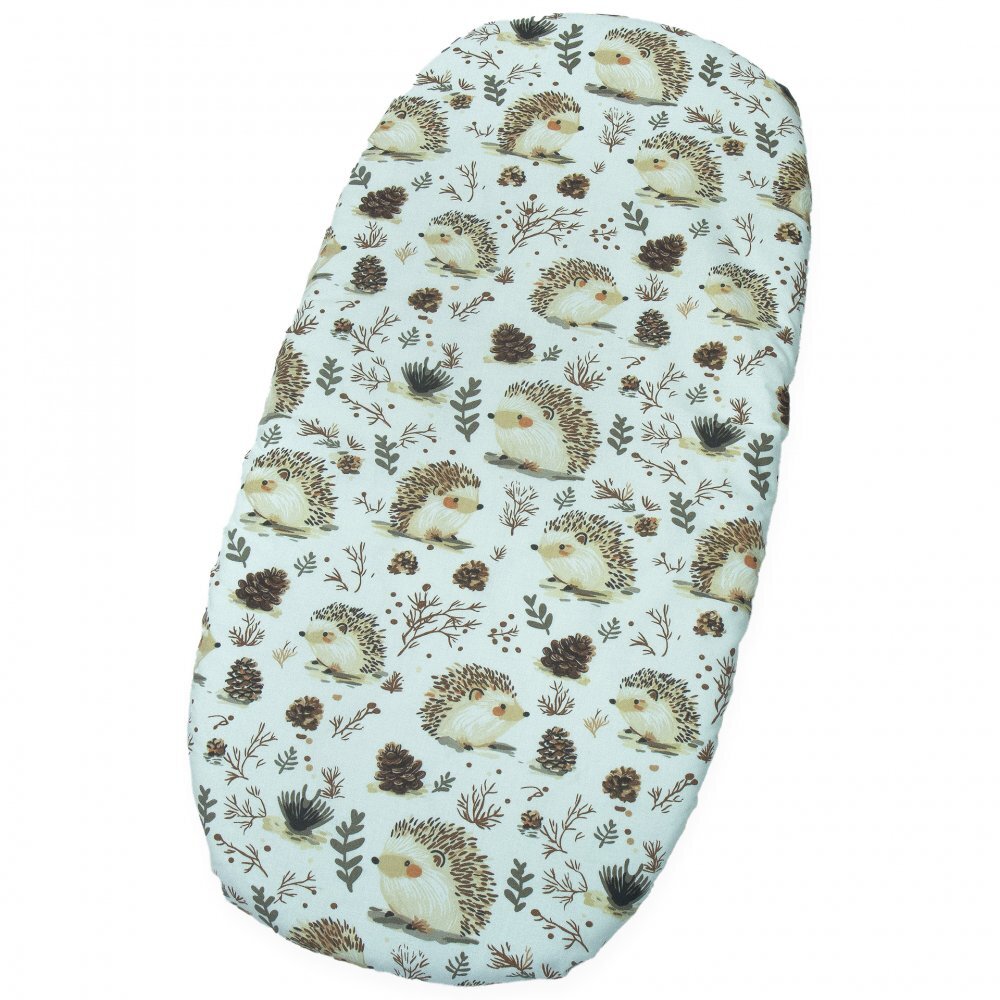 Kerstin Cearceaf cu banda elastica pentru landou copii Hedgehog realizat din bumbac 100 dimensiune 80 x 38 cm