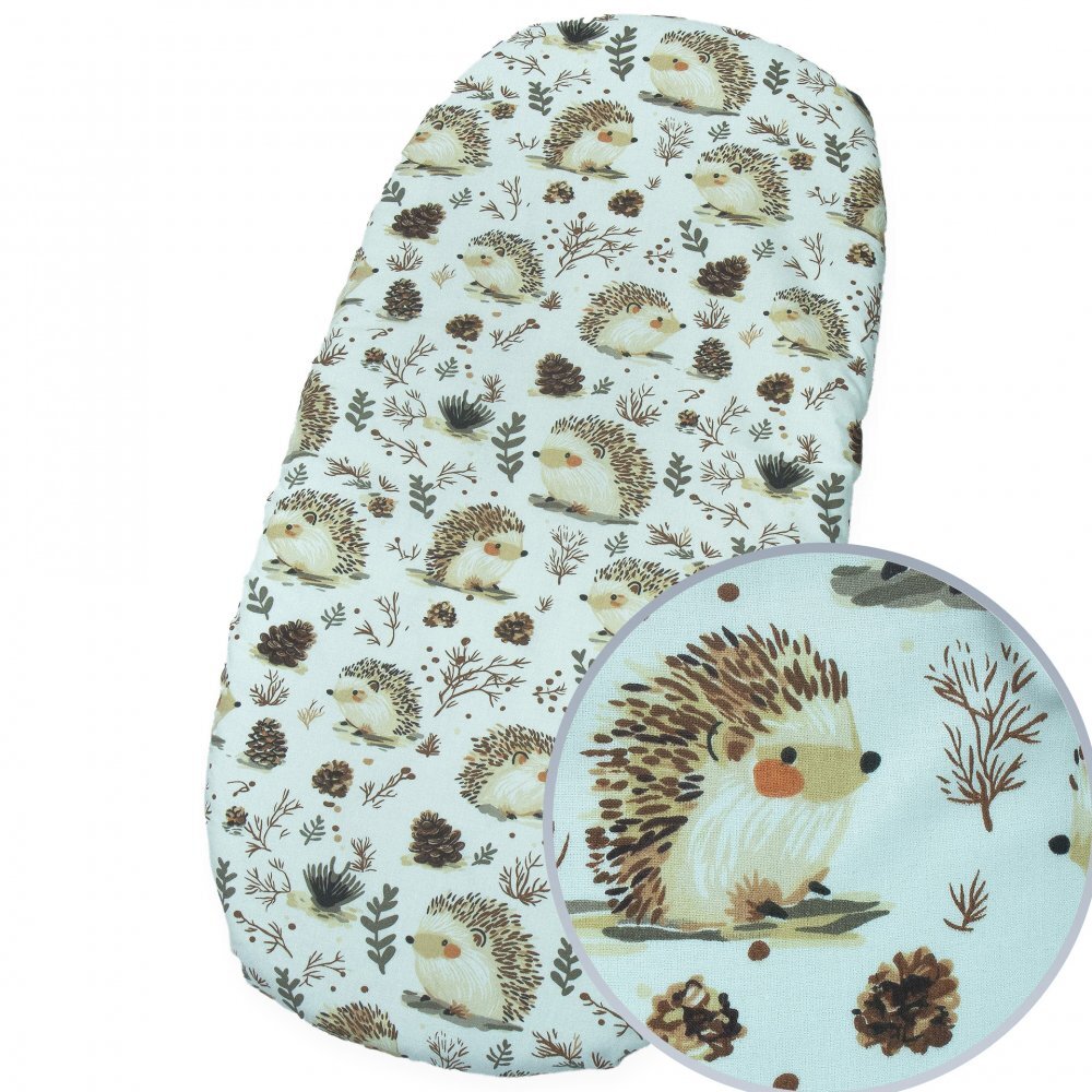 Kerstin Cearceaf cu banda elastica pentru landou copii Hedgehog realizat din bumbac 100 dimensiune 80 x 38 cm