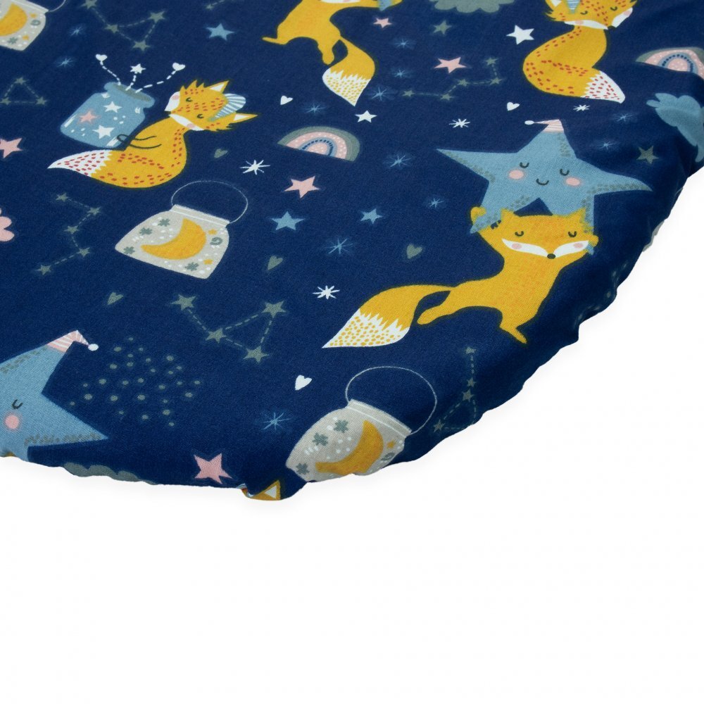Kerstin Cearceaf cu banda elastica pentru landou copii Sleepy Fox realizat din bumbac 100 dimensiune 80 x 38 cm
