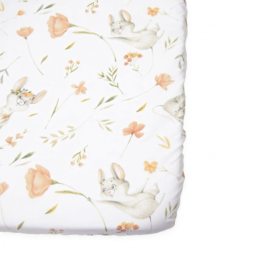 Kerstin Cearceaf cu banda elastica pentru pat copii Fairytale Mouse 100 bumbac pentru saltea 120x60 cm