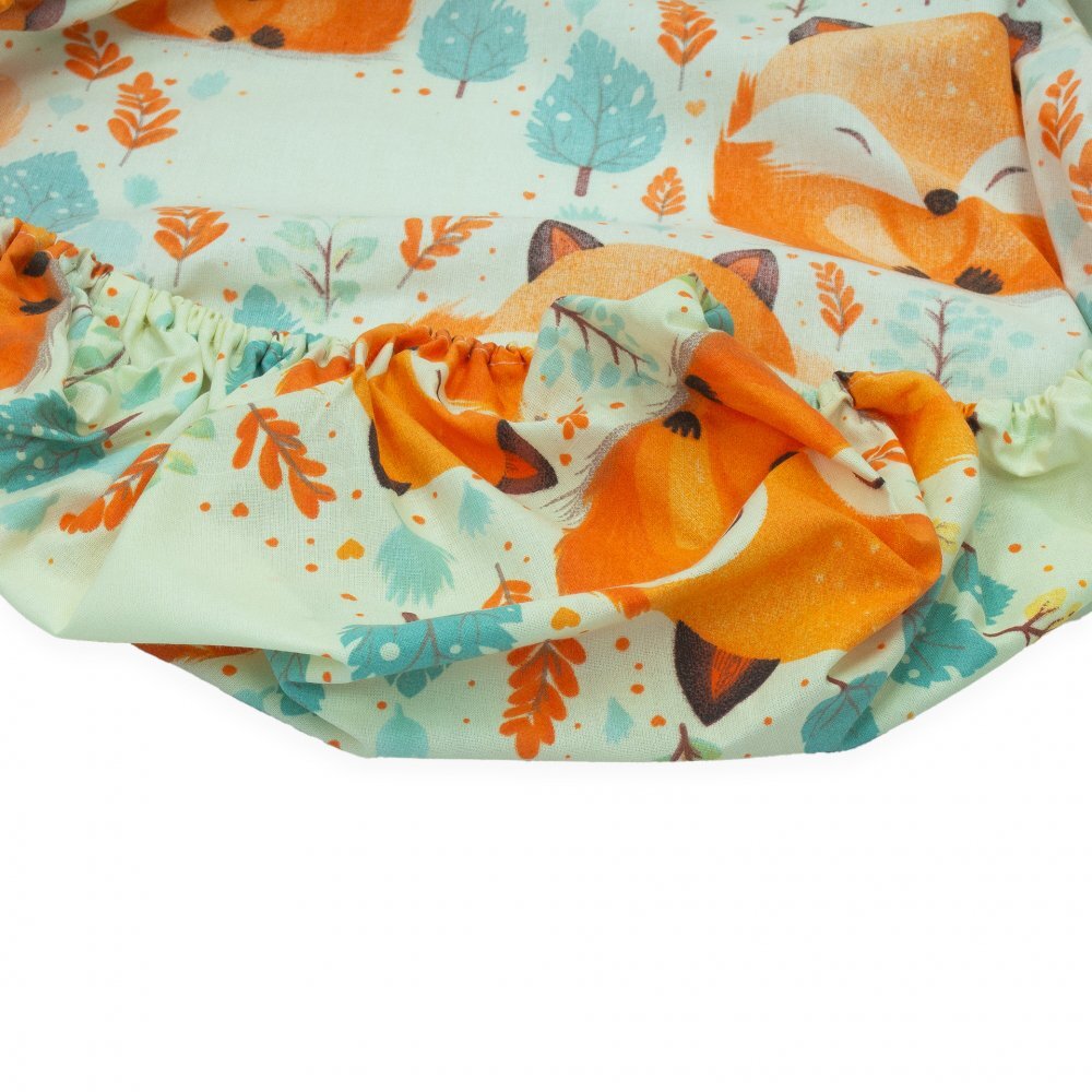 Kerstin Cearceaf cu banda elastica pentru pat copii Forest Foxes din 100 bumbac pentru saltea 90 x 50 cm