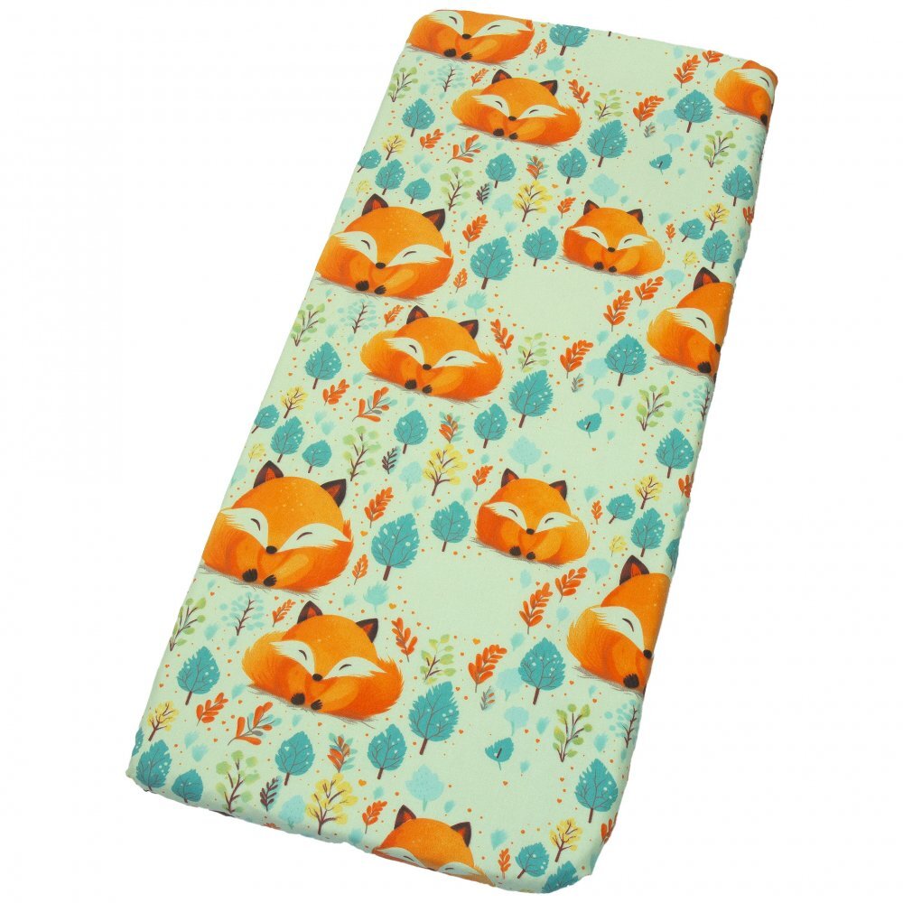 Kerstin Cearceaf cu banda elastica pentru pat copii Forest Foxes din 100 bumbac pentru saltea 90 x 50 cm