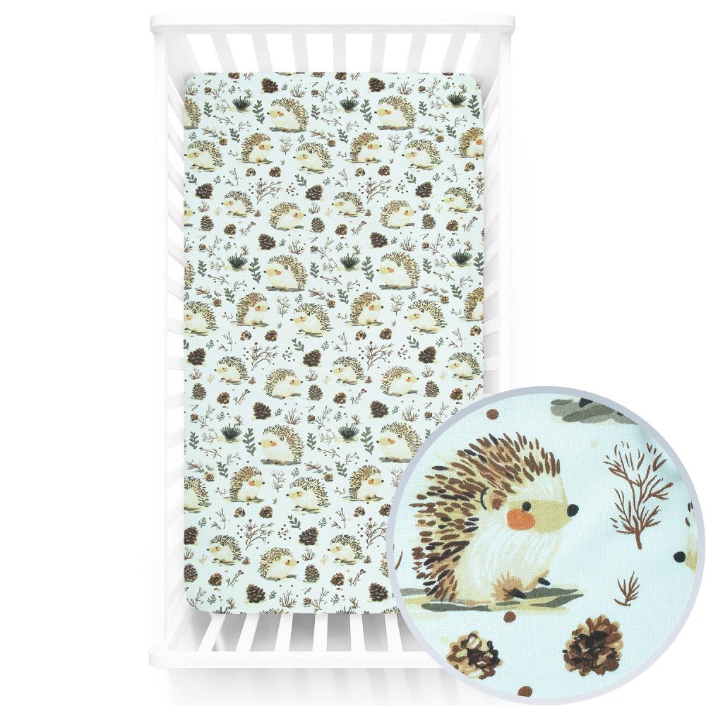 Kerstin Cearceaf cu banda elastica pentru pat copii Hedgehog 100 bumbac pentru saltea 120x60 cm