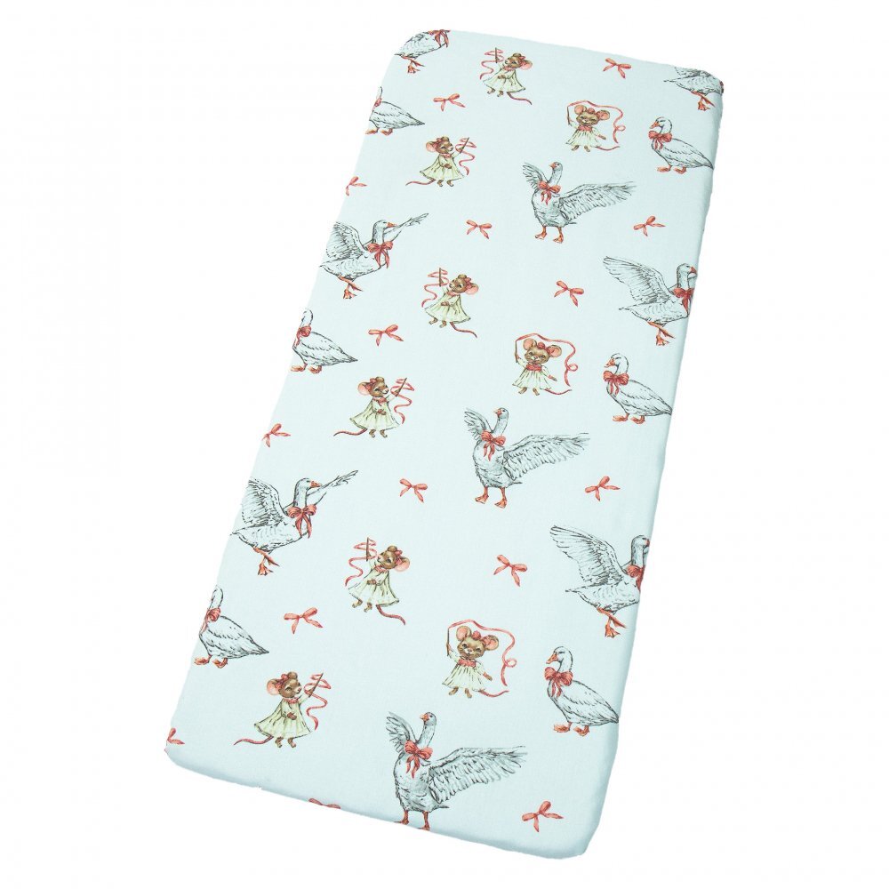 Kerstin Cearceaf cu banda elastica pentru pat copii Mother Goose din 100 bumbac pentru saltea 90 x 50 cm