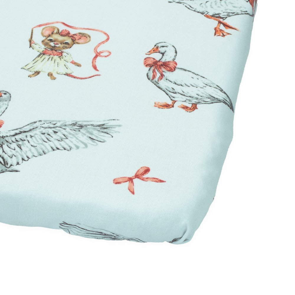 Kerstin Cearceaf cu banda elastica pentru pat copii Mother Goose din 100 bumbac pentru saltea 90 x 50 cm