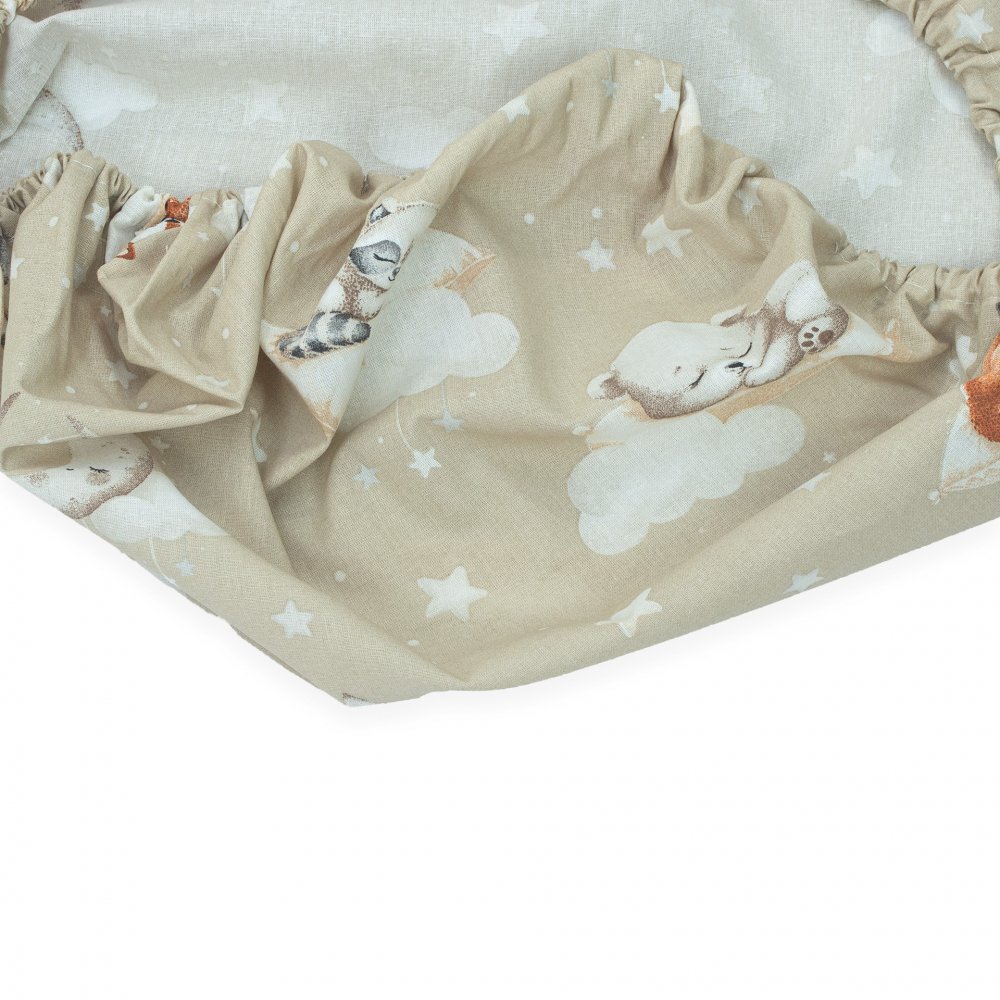 Kerstin Cearceaf cu banda elastica pentru pat copii Sleepy Friends din 100 bumbac pentru saltea 90 x 50 cm