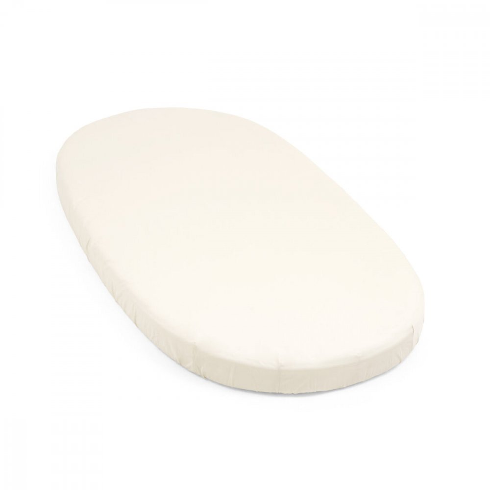 Kerstin Cearceaf pentru saltea landou copii Cream 80 x 38cm din bumbac 100 cu elastic roata