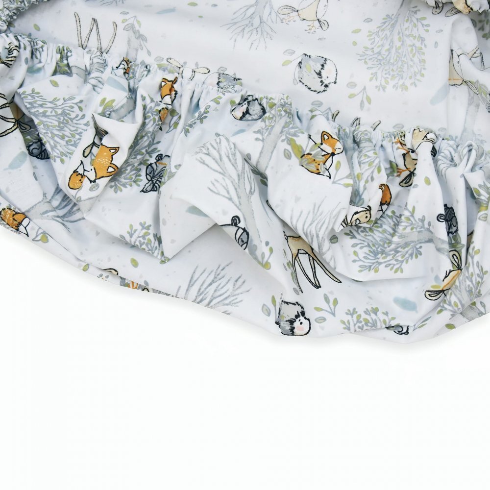 Kerstin Cearceaf pentru saltea landou copii Forest Animals 80 x 38cm din bumbac 100 cu elastic roata