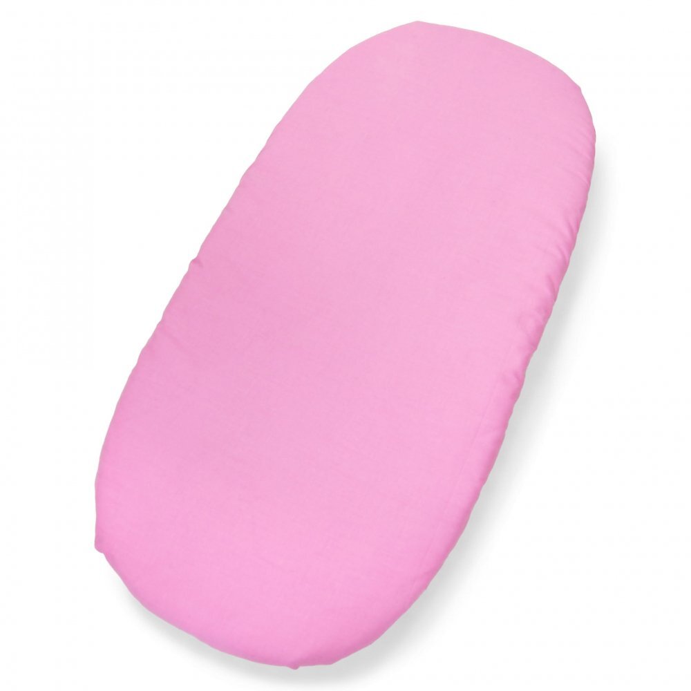 Kerstin Cearceaf pentru saltea landou copii Pink 80 x 38cm din bumbac 100 cu elastic roata