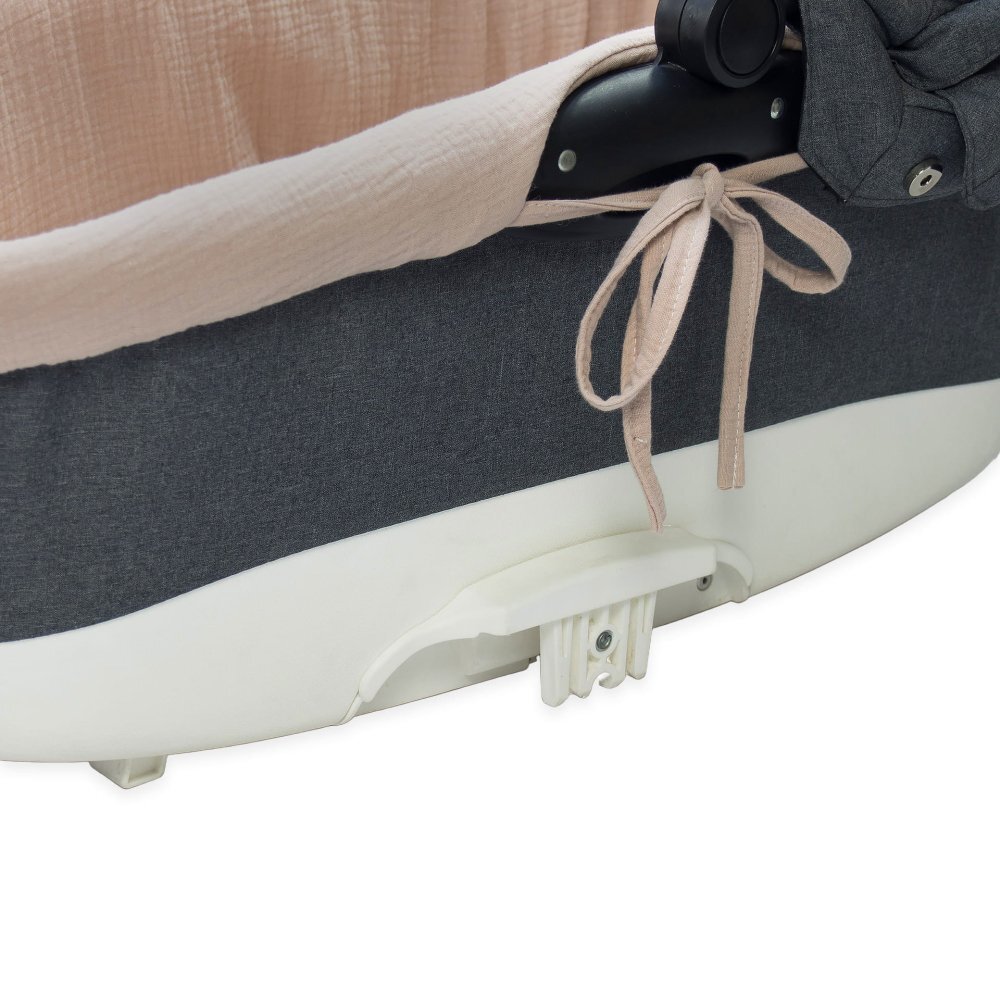 Kerstin Set insertie textila pentru landoucosulet copii Cocoa din muselina cearsaf cu elastic asortat 80x38 cm realizate din bumbac 100