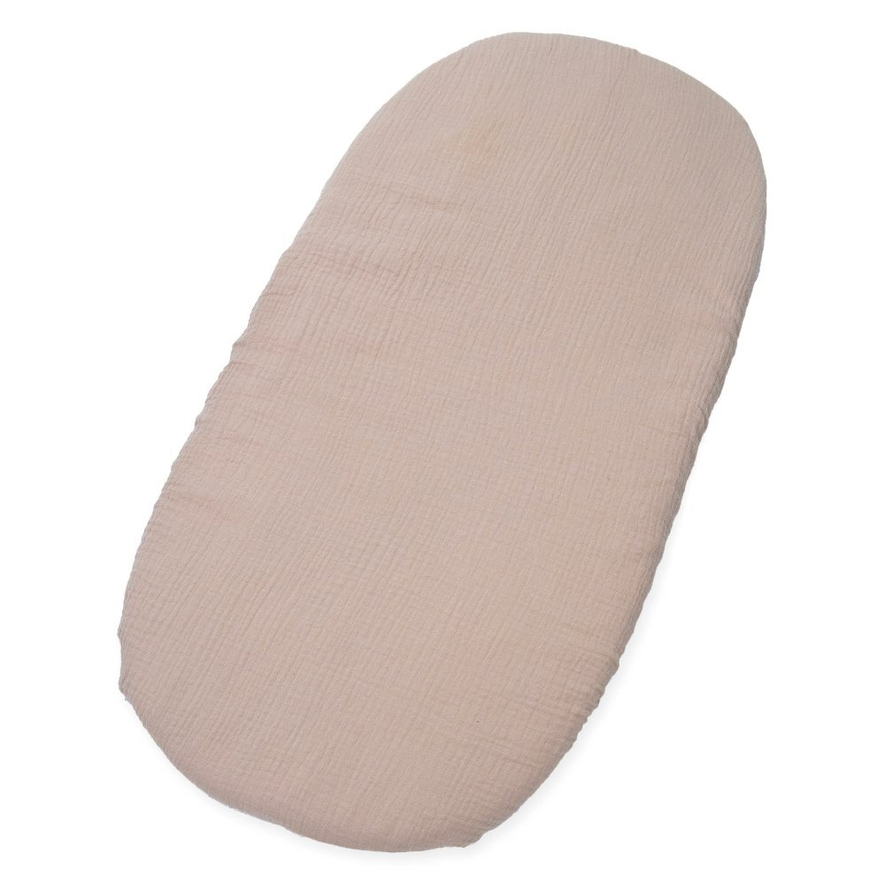 Kerstin Set insertie textila pentru landoucosulet copii Cocoa din muselina cearsaf cu elastic asortat 80x38 cm realizate din bumbac 100