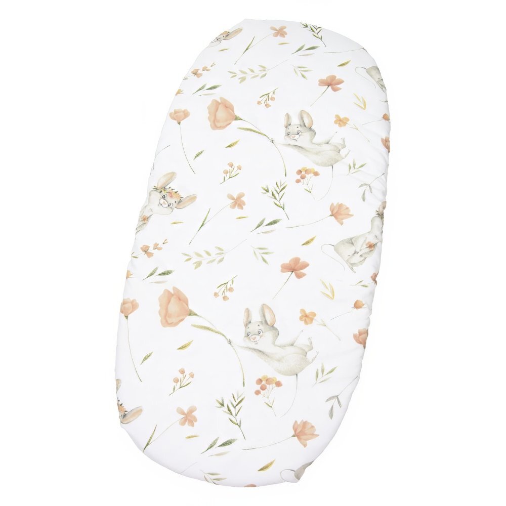 Kerstin Set insertie textila pentru landoucosulet copii Fairytale Mouse cearsaf cu elastic asortat 80x38 cm realizate din bumbac 100
