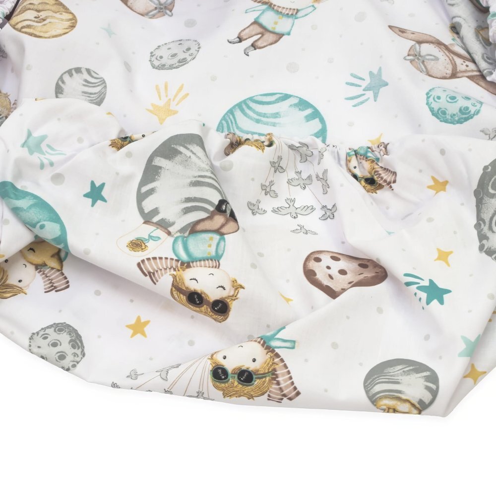 Kerstin Set insertie textila pentru landoucosulet copii Micul Print cearsaf cu elastic asortat 80x38 cm realizate din bumbac 100