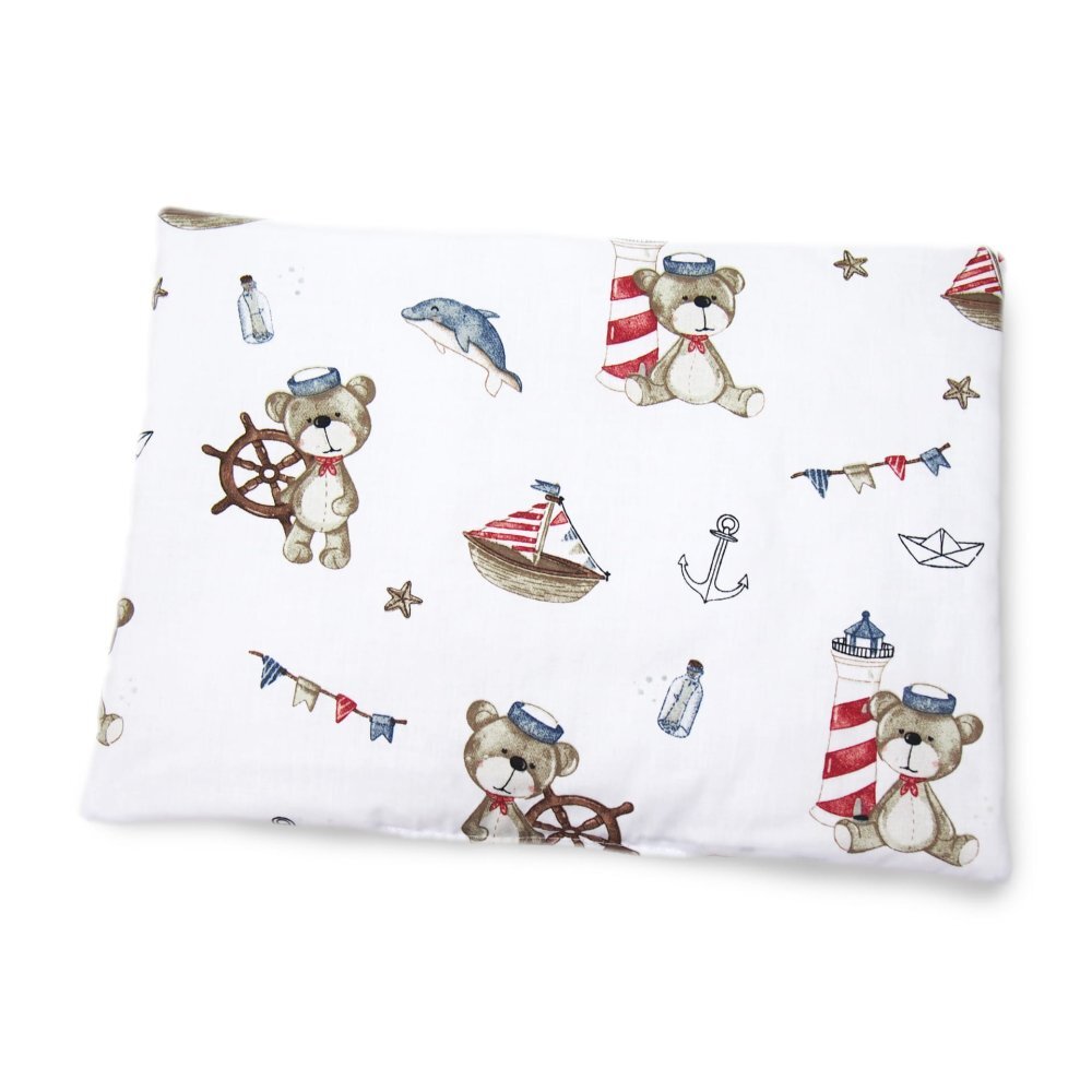 Kerstin Set lenjerie cu 2 piese pentru patut cosleepercarucior Ursuletul pirat 70x80 cmrealizata din bumbac 100 certificat OEKO TEXinchidere cu fermoar