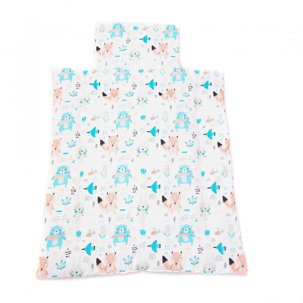 Kerstin Set lenjerie de patut 3 piese Woodland Animals cu husa de pilotafata de perna si aparatoare laterala 180x30 cmdin bumbacinchidere cu fermoarcompatibila pautut 120x60 cm