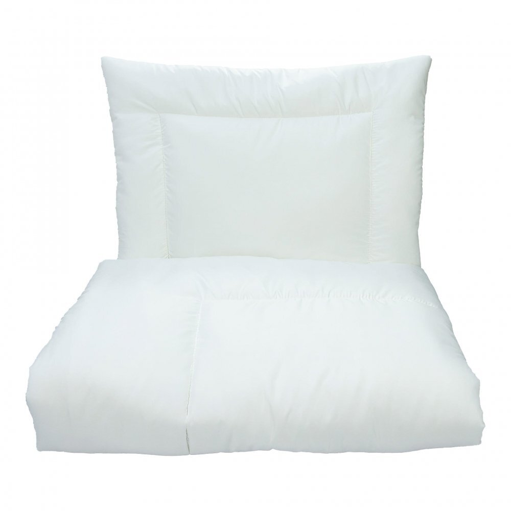 Kerstin Set pilota 135x100 cm si perna 60x50 cm pentru copii White cu umplutura hipoalergenica