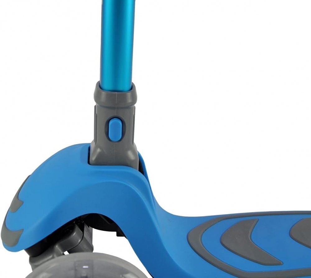 KicknRoll Trotineta pentru copii Nichiduta Kick and roll Blue pliabila cadru din aluminiu ghidon reglabil in 4 pozitii roti silentioase din PU cu lumini LED dimensiune 58 x 25.9 x 82 cm