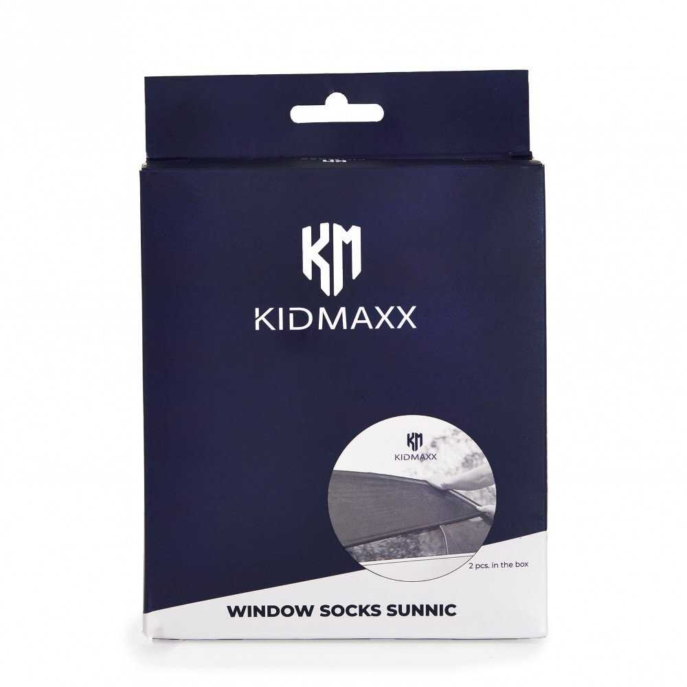 Kidmaxx Set 2 parasolare auto Sunnic pentru ferestrele laterale Montaj usor Protejeaza de razele solare Rezistent la caldura