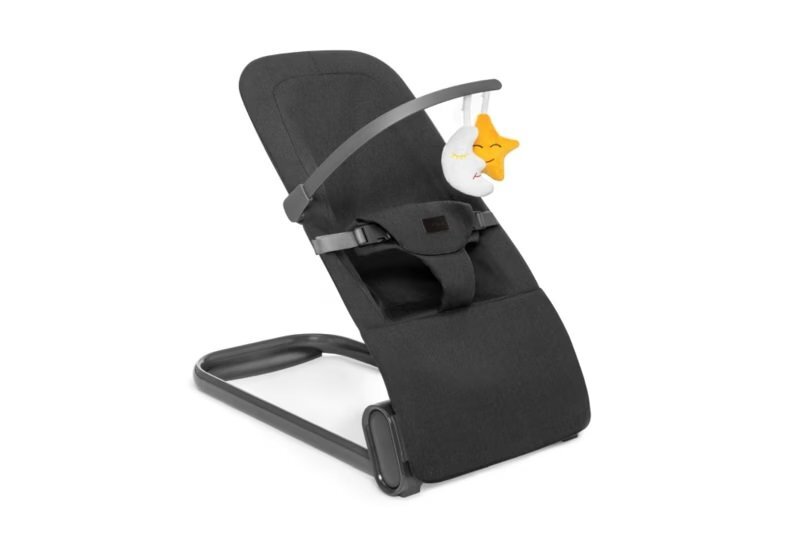 Kidnort Balansoar pentru copii ergonomic cu centura de siguranta Bara de protectie detasabila pliabil si usor de transportat Vinbar Black