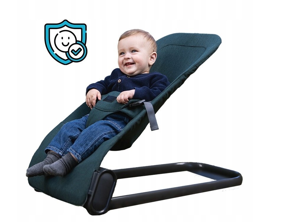 Kidnort Balansoar pentru copii ergonomic cu centura de siguranta bara de protectie detasabila pliabil si usor de transportat Vinbar Grey