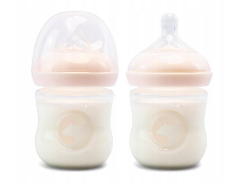 Kidnort Biberon anti-colici nivel de debit scazut 1 Blabaer Pink din PU durabil si rezistent capacitate 125 ml 0-3 luni