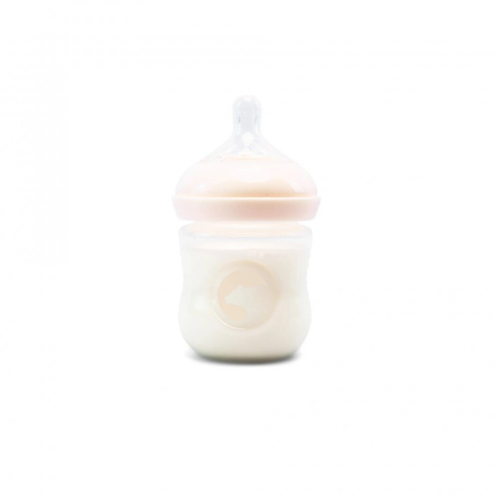 Kidnort Biberon anti-colici nivel de debit scazut 1 Blabaer Pink din PU durabil si rezistent capacitate 125 ml 0-3 luni