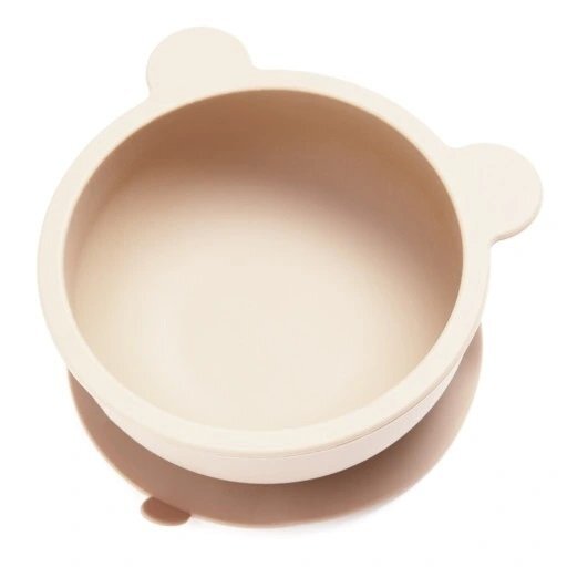 Kidnort Bol din silicon cu ventuza 300 ml Retter Mjolk Bej