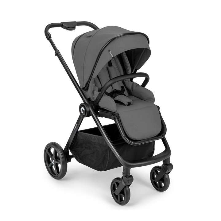 Kidnort Carucior 2 in 1 pentru copii Alskar dark gray cu Landou pliabil capotina extensibila spatar reglabil si suport de picioare ajustabil 0 Luni+ 22kg