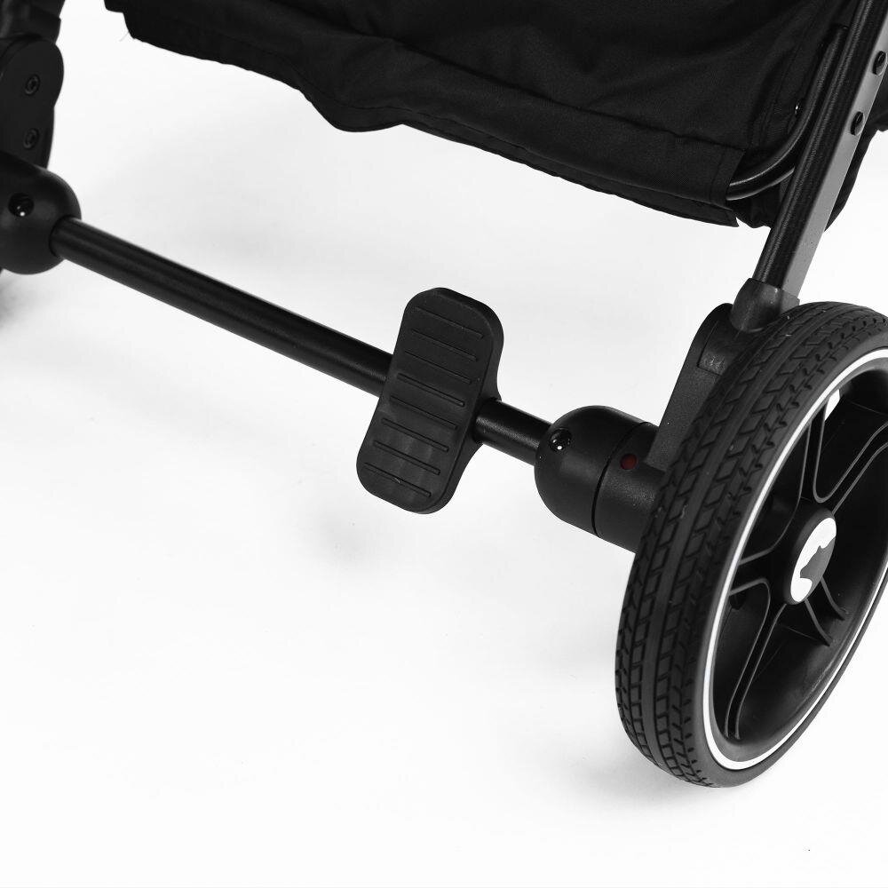 Kidnort Carucior pentru copii Fjallrav Albastru cu pliere compacta suspensie integrala spatar si viziera reglabile pana la 22 kg accesorii incluse suport pentru pahar husa transport