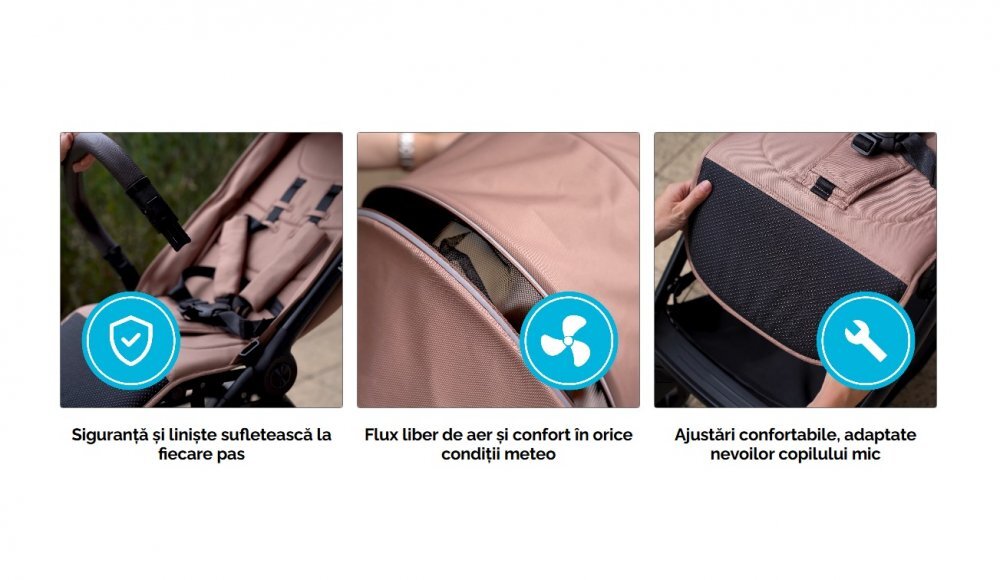 Kidnort Carucior pentru copii Snougle Black autofold pliabil cu o singura mana ferestre de ventilatie pana la 22 kg cu suspensii accesorii practice incluse
