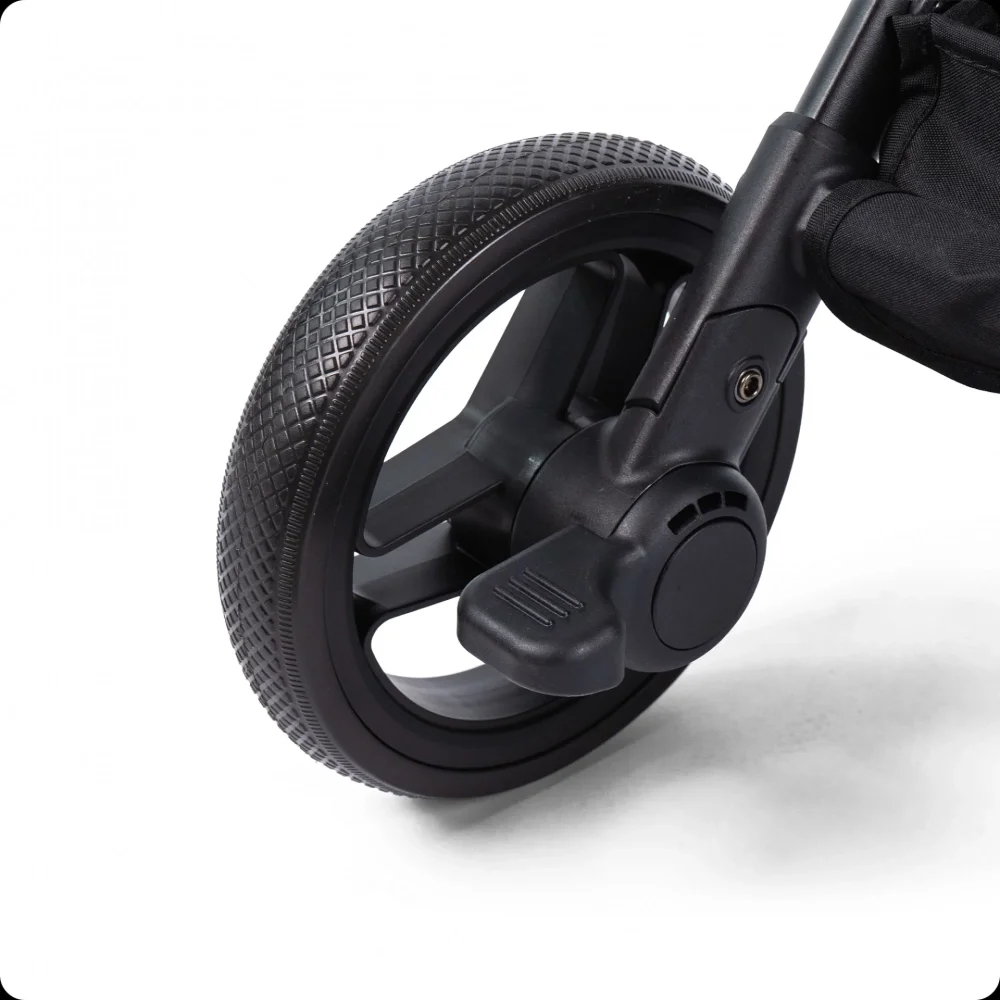 Kidnort Carucior pentru copii Snougle Black autofold pliabil cu o singura mana ferestre de ventilatie pana la 22 kg cu suspensii accesorii practice incluse