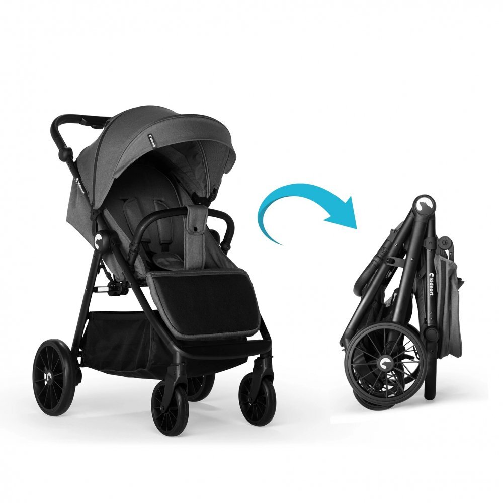Kidnort Carucior sport 0-48 luni pana la 22 kg cu pliere compacta Sjolejon Black