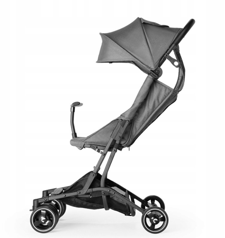 Kidnort Carucior sport pentru copii Snopetrel Grey ultracompact pentru avion cu roti moi din EVA cu geanta de transport husa de picioare si accesorii incluse pana la 22 kg