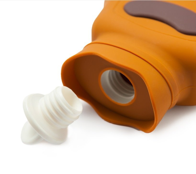 Kidnort Incalzitor tip Sticluta calda din silicon 420 ml Retter Brun Paw