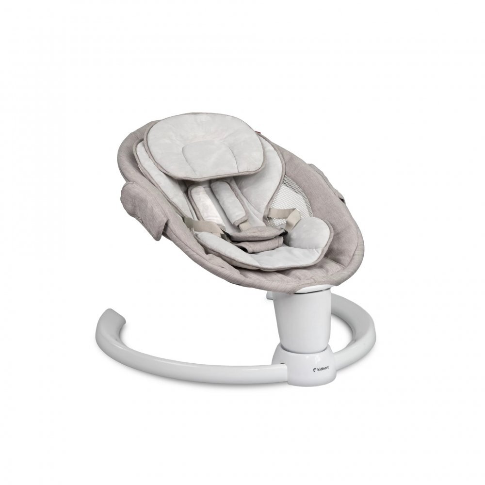 Kidnort Leagan electric cu 5 moduri de balansare pentru copii Drom Grey miscare lenta laterala cu telecomanda muzica conectare bluetoothusb accesorii incluse cadru solid din otel dimensiune 66 x 65 x 53.5 cm