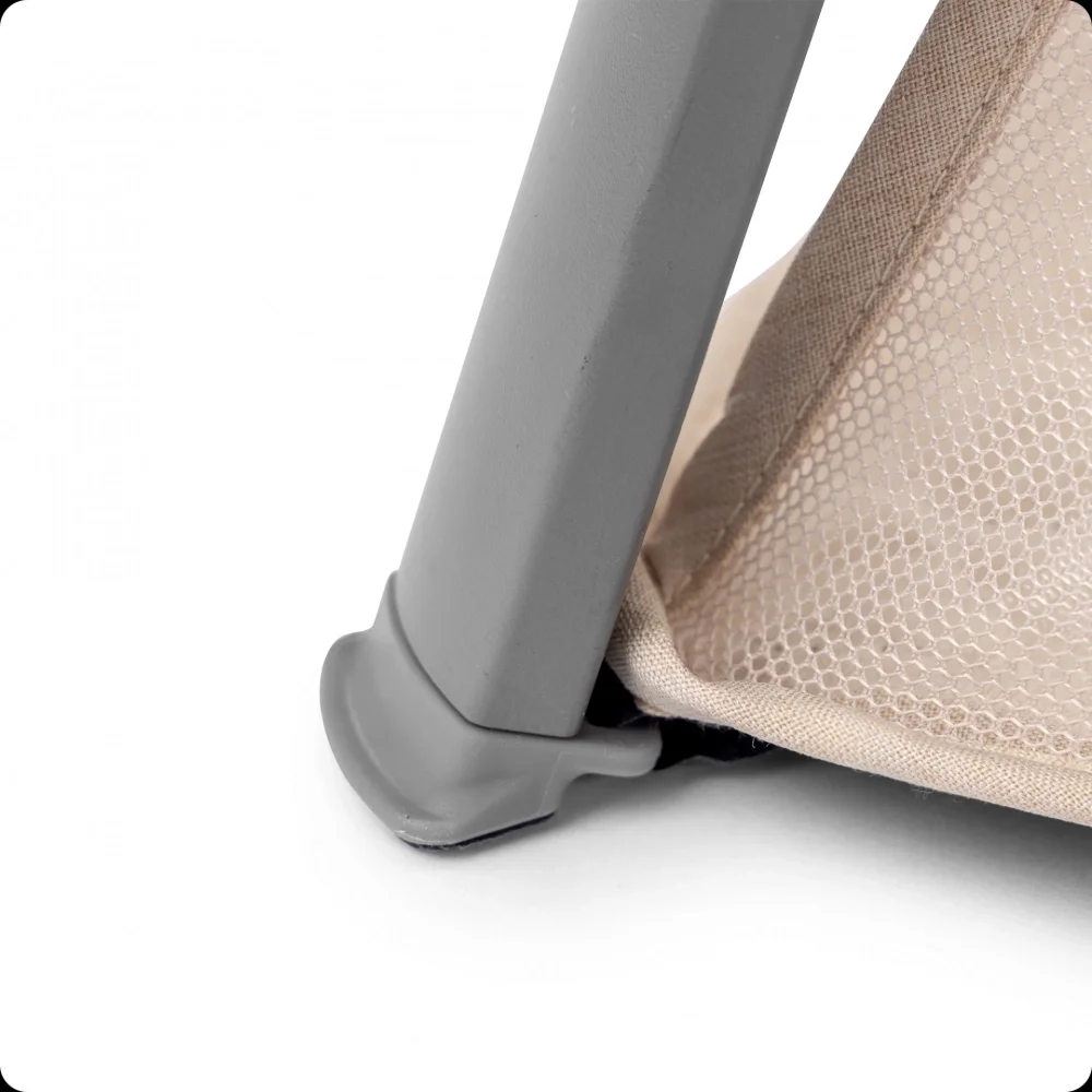 Kidnort Patut de calatorie 2 in 1 pentru copii Bleke Beige pliabil si portabil intrare laterala cu fermoar dimensiune 77 x 63.2 x 28 cm include geanta de transport