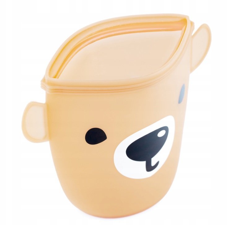 Kidnort Recipient de stocare alimente din silicon cu inchidere zip 350 ml Retter Mjolk Bej