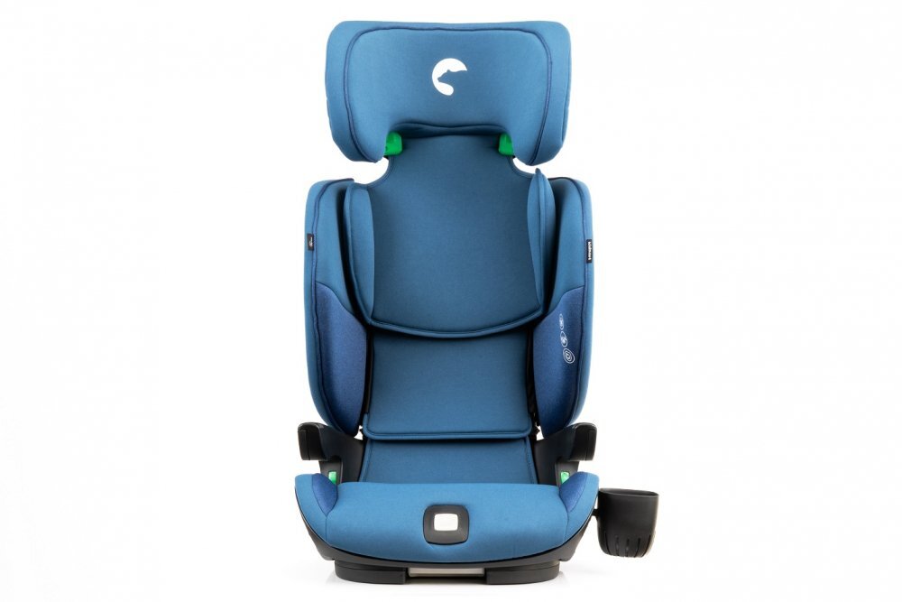 Kidnort Scaun auto compact cu SPS isofix Tetiera si spatar reglabile prevazut cu cotiere I-Size 100-150cm R-129 Natt Blue