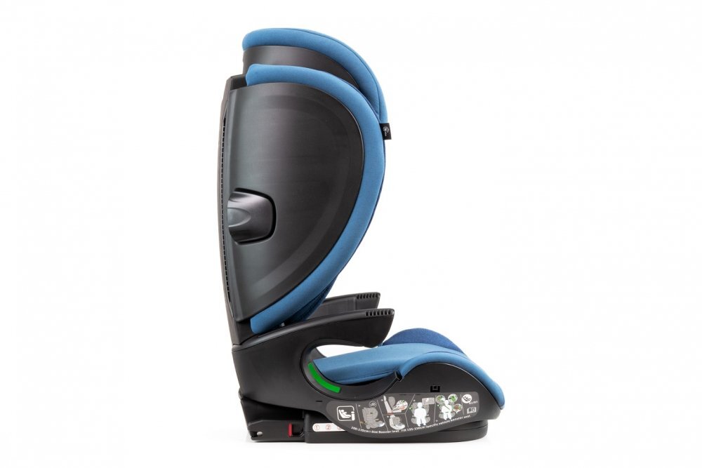Kidnort Scaun auto compact cu SPS isofix Tetiera si spatar reglabile prevazut cu cotiere I-Size 100-150cm R-129 Natt Blue