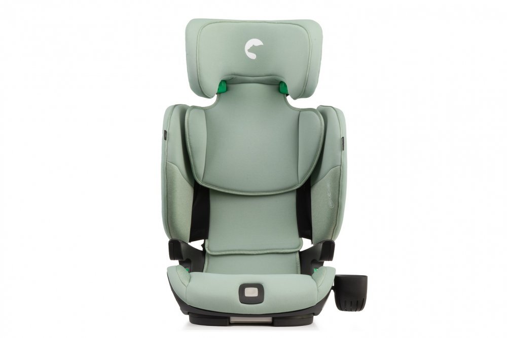 Kidnort Scaun auto compact cu SPS isofix Tetiera si spatar reglabile prevazut cu cotiere I-Size 100-150cm R-129 Natt Green
