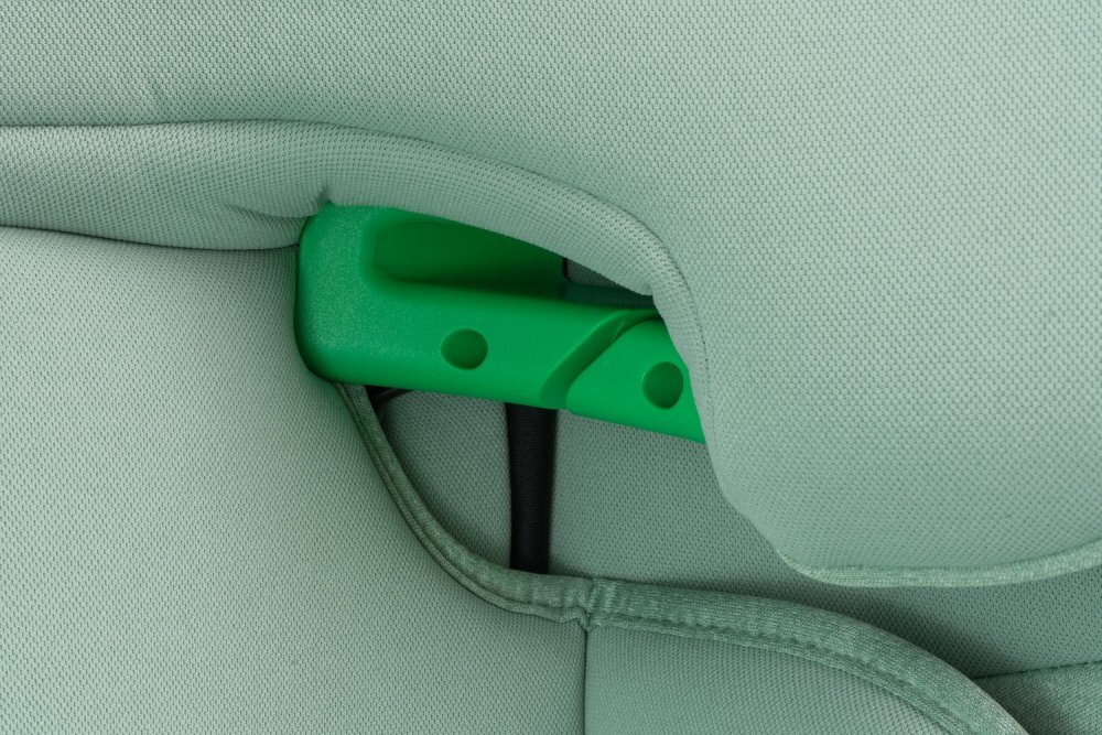 Kidnort Scaun auto compact cu SPS isofix Tetiera si spatar reglabile prevazut cu cotiere I-Size 100-150cm R-129 Natt Green