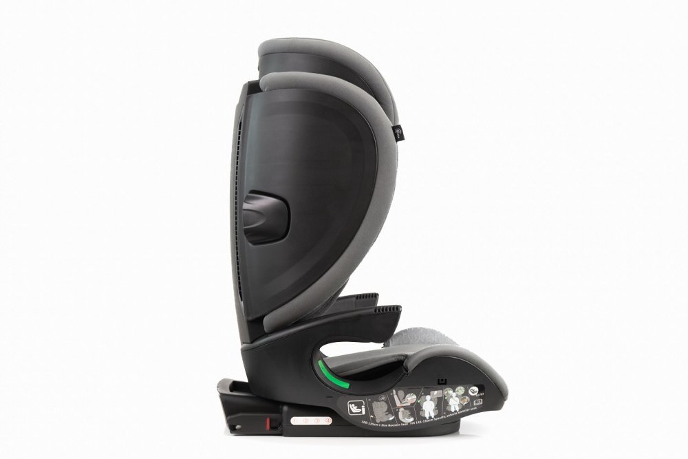 Kidnort Scaun auto compact cu SPS isofix Tetiera si spatar reglabile prevazut cu cotiere I-Size 100-150cm R-129 Natt Grey