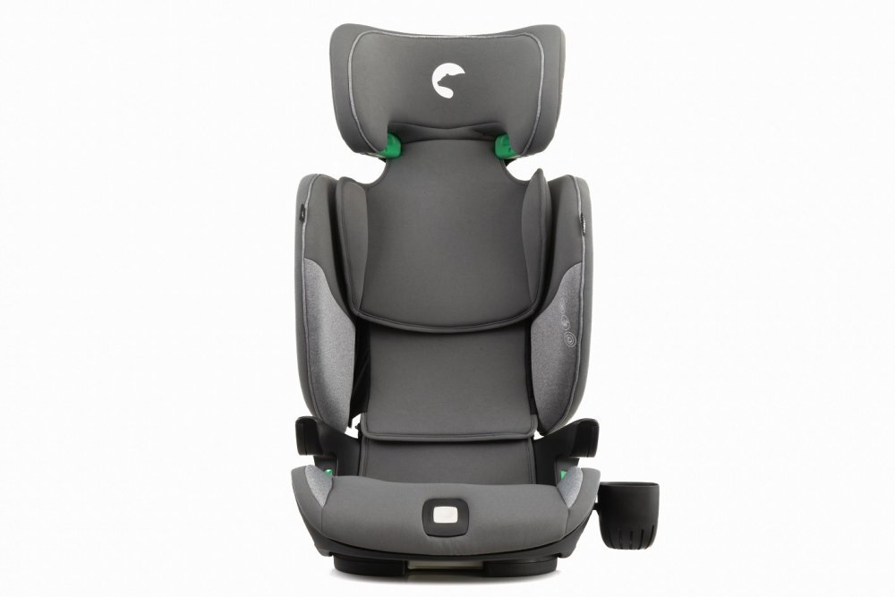 Kidnort Scaun auto compact cu SPS isofix Tetiera si spatar reglabile prevazut cu cotiere I-Size 100-150cm R-129 Natt Grey