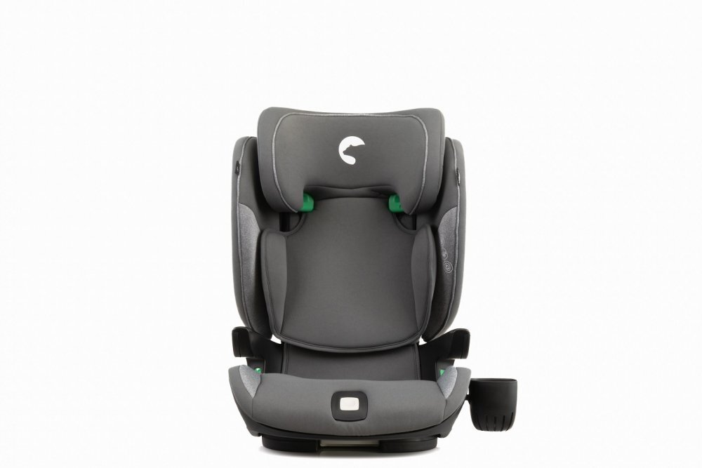 Kidnort Scaun auto compact cu SPS isofix Tetiera si spatar reglabile prevazut cu cotiere I-Size 100-150cm R-129 Natt Grey