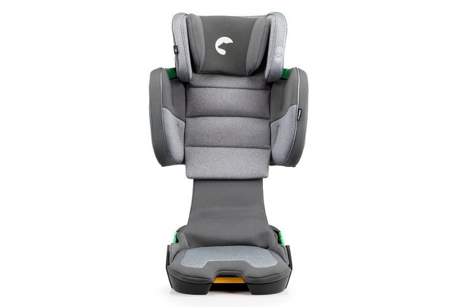 Kidnort Scaun auto cu isofix pentru copii model pliabil cu Tetiera reglabila 100-150 cm i-SIZE R-129 Mane Gray