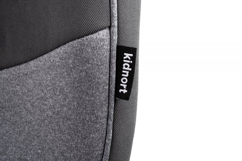 Kidnort Scaun auto cu isofix pentru copii model pliabil cu Tetiera reglabila 100-150 cm i-SIZE R-129 Mane Gray